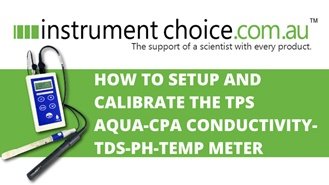 How To Set Up The TPS Aqua-CPA Conductivity-TDS-temp and pH Water Tester