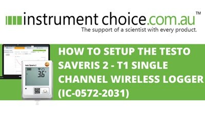 How to Setup the Testo Saveris 2 - T1 Single Channel Wireless Data Logger