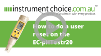 How to Perform a User Reset on the EC-PHTESTR20 Eutech pH Meter