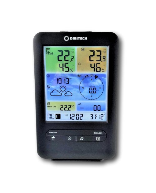Digital Weather Station w/ Thermometer and Hygrometer 3 Indoor Sensor –  Gain Express