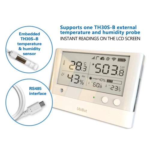 UbiBot WS1 Pro WiFi Temperature Humidity Monitor, Wireless Temperature  Sensor, Refrigerator Thermometer, Temperature Data Logger, Hygrometer,  Android