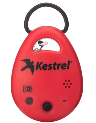 Kestrel D3 Temperature, Humidity, Pressure and DA Monitor (Red)