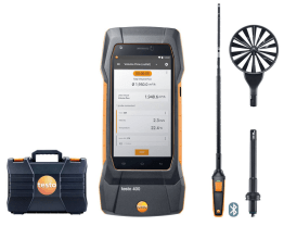 Testo 400 air flow kit with hot wire probe